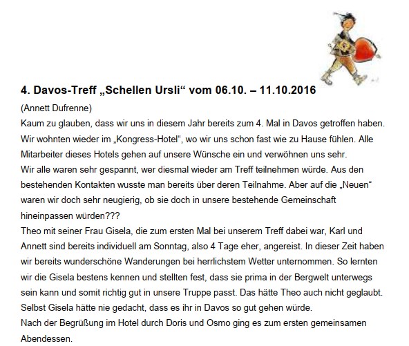 Erlebnisbericht von Annett Dufrenne zum 4. Davos Treff 2016